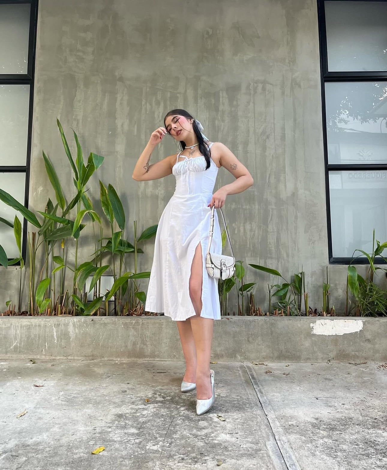 Vestido con fruncido en el busto, varillas y tipo corset