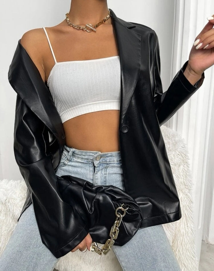 Blazer en cuerina