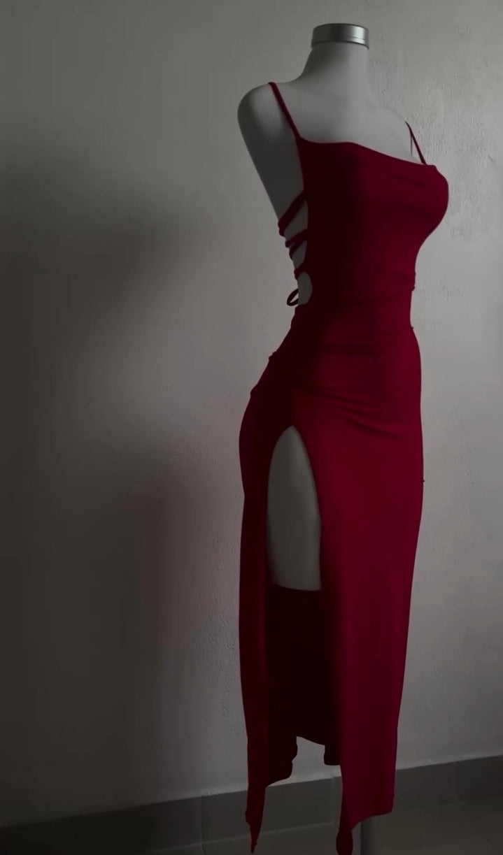 Vestido corset rojo