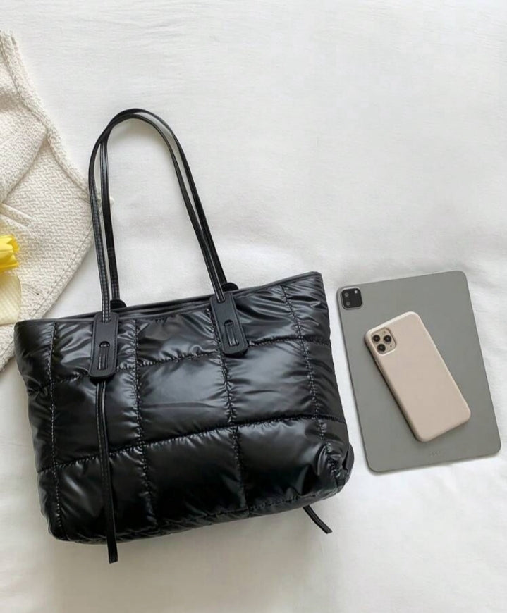 Tote bag puffer acolchado