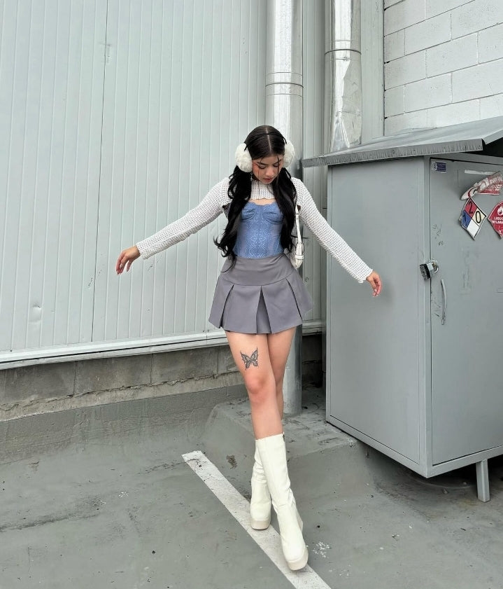 Mini skirt gris