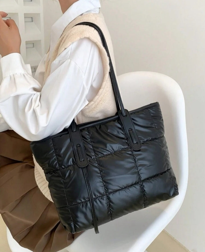 Tote bag puffer acolchado