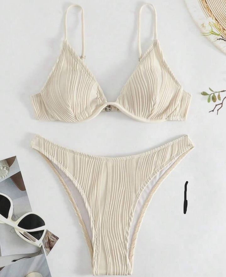 Bikini con aro unicolor