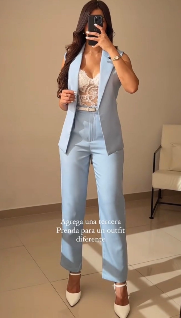 Conjunto chaleco y pantalón blue
