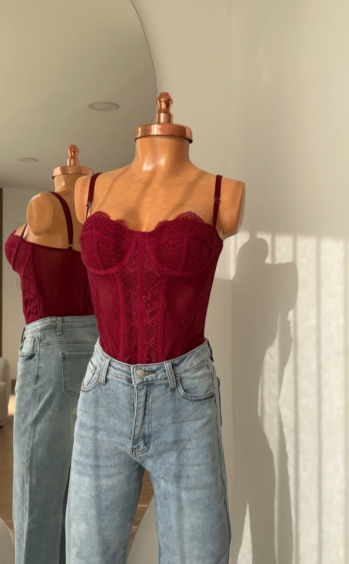 Corset sienna cherry