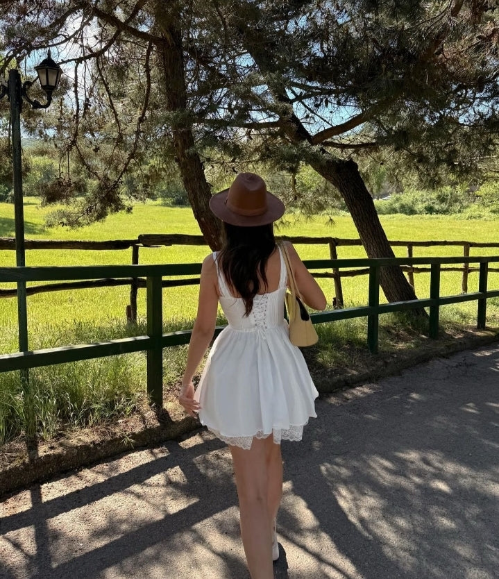 Vestido victoria con corset - Blanco