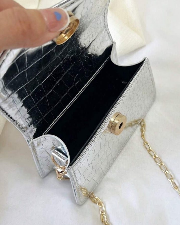 Mini bolso silver