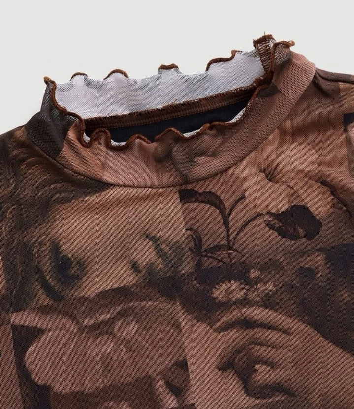 Vestido en malla Miguel Ángel