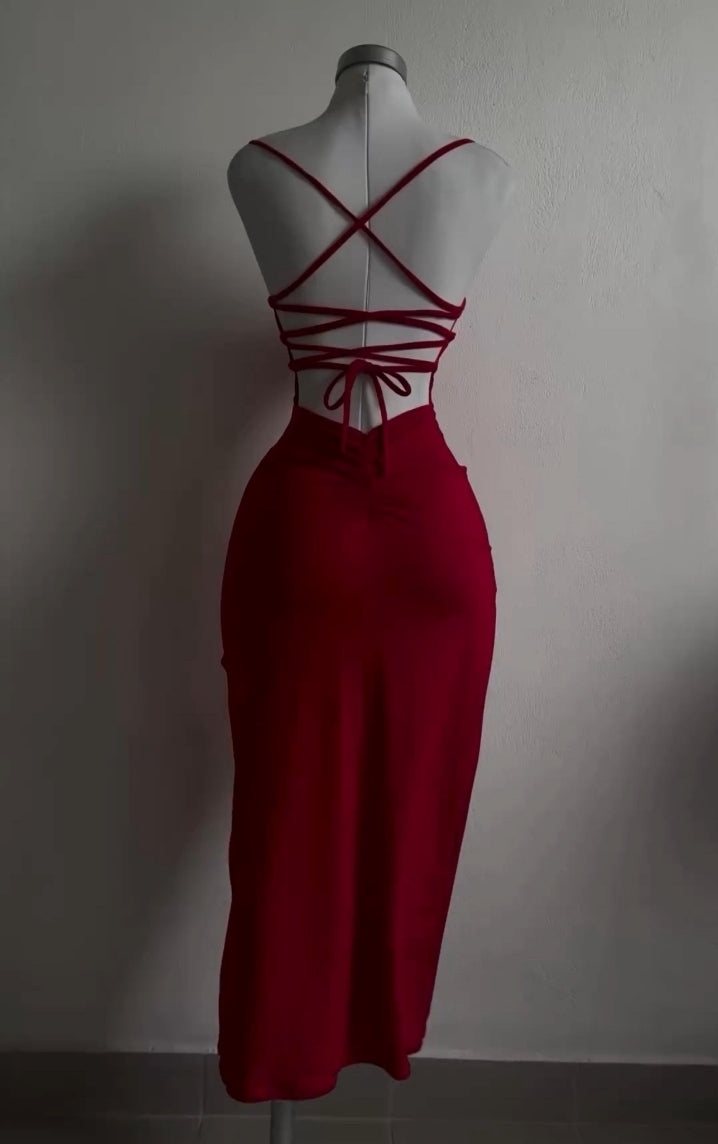 Vestido corset rojo
