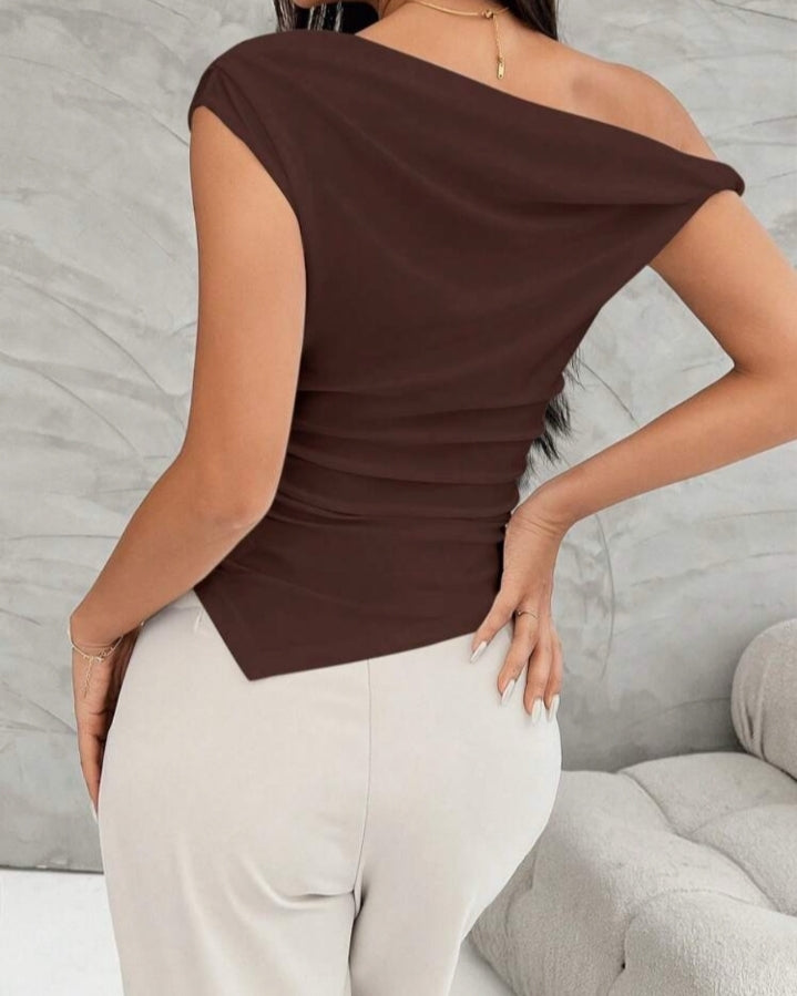 Blusa zinnia café