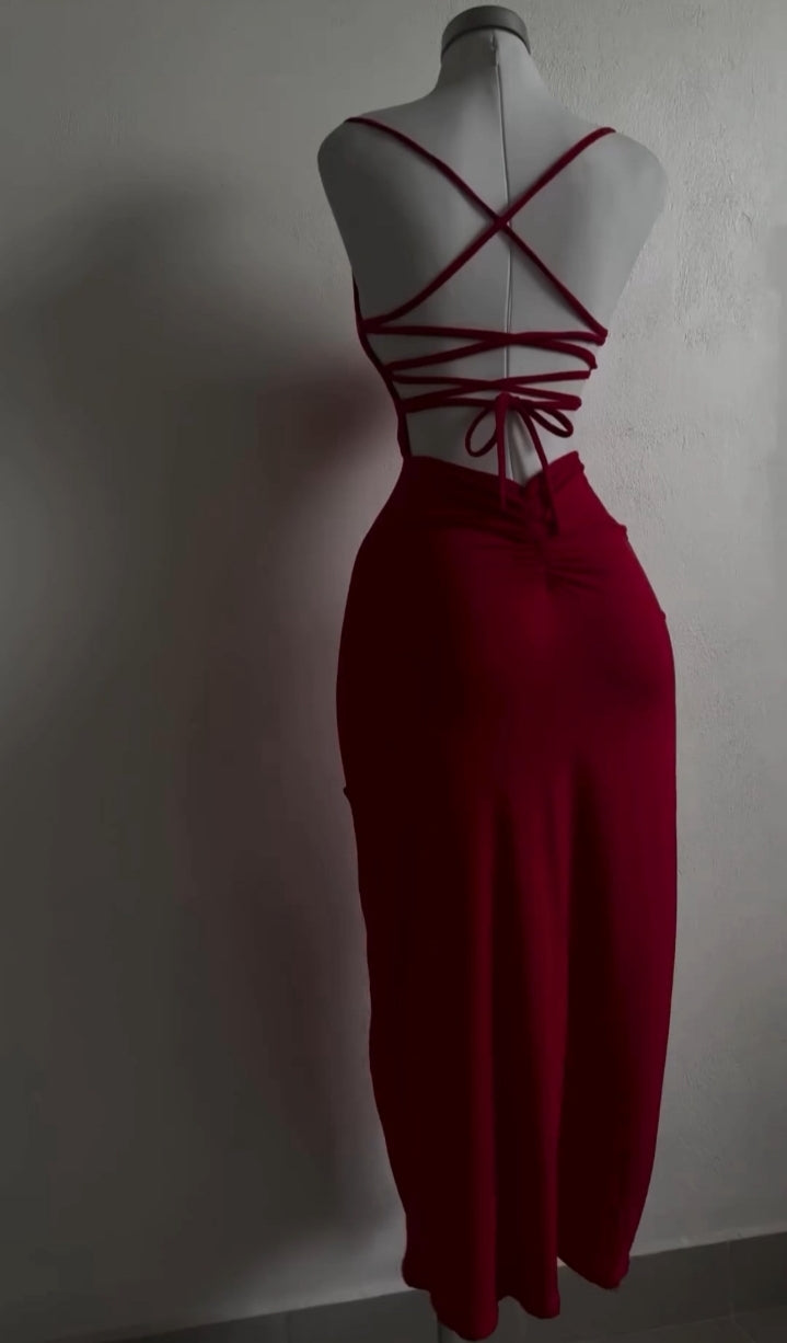 Vestido corset rojo