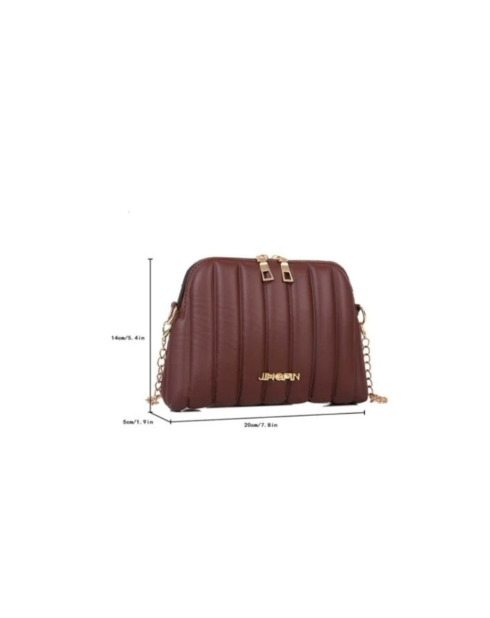 Bolso minimalista con textura - marrón