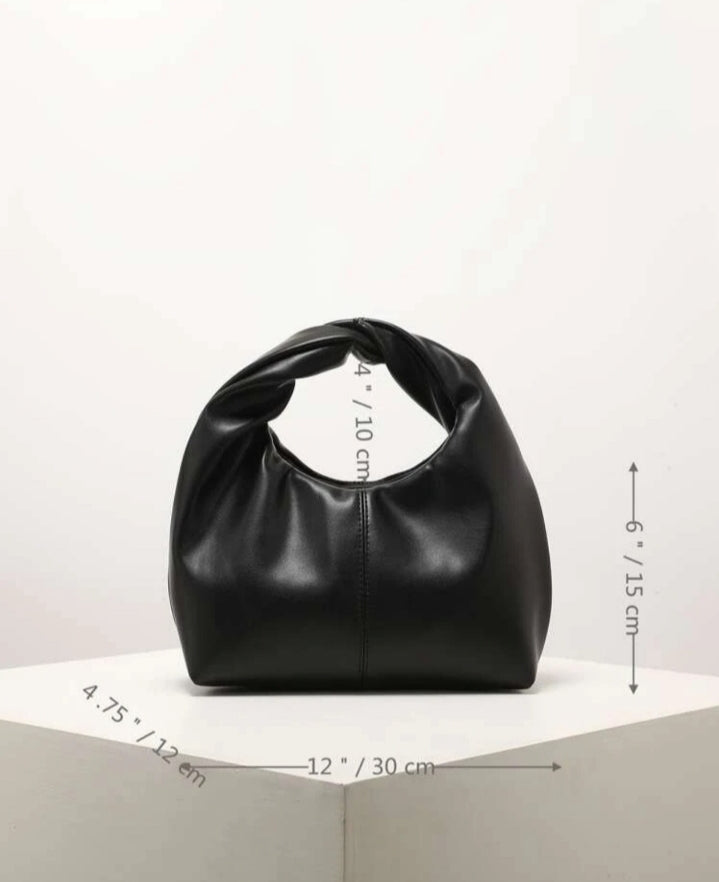 Bolso de mano minimalista negro