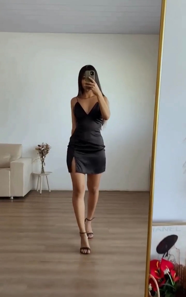Vestido en satin italiano