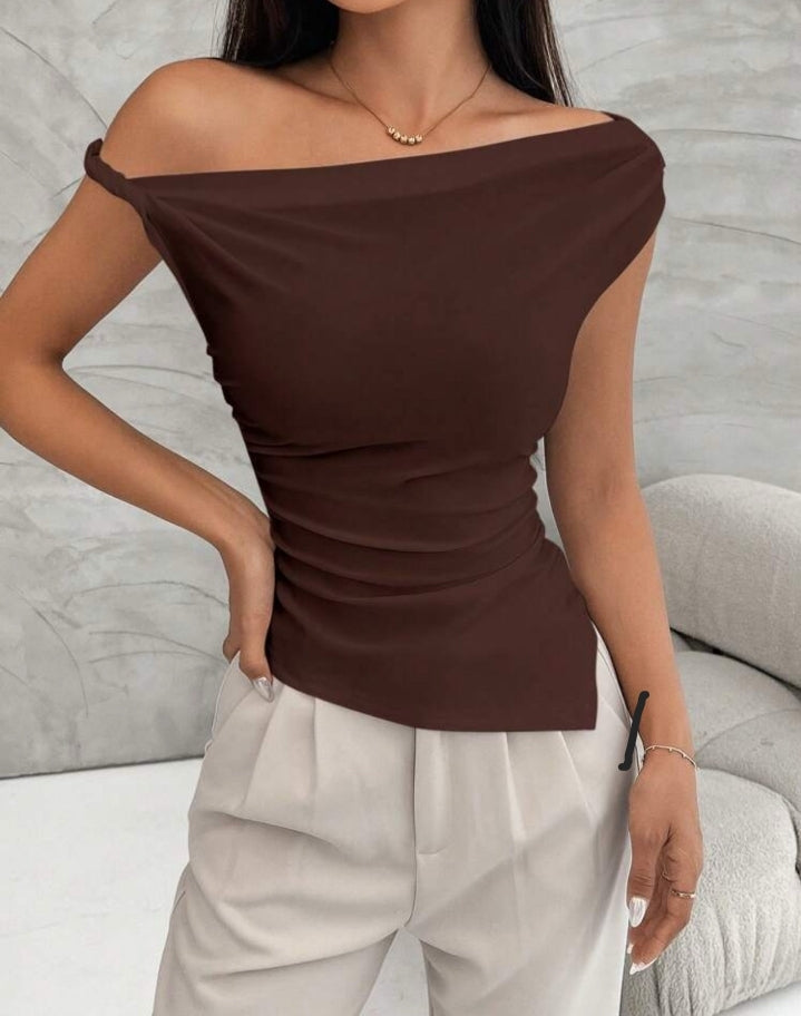 Blusa zinnia café