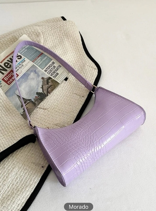 Bolso hombro lila