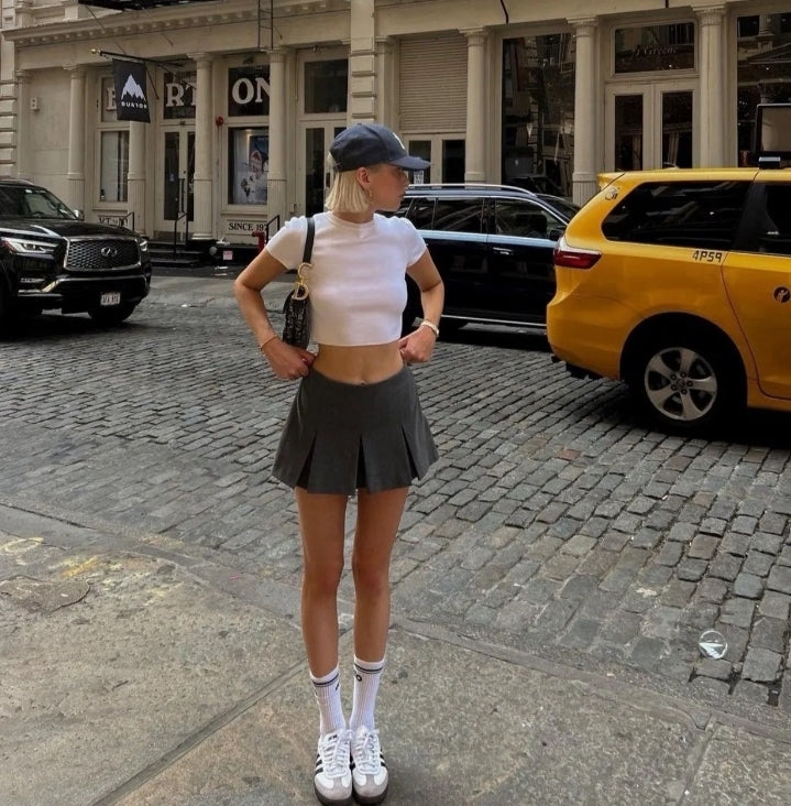 Mini skirt gris