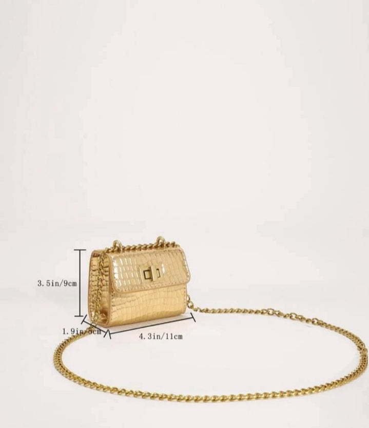 Bolso mini dorado