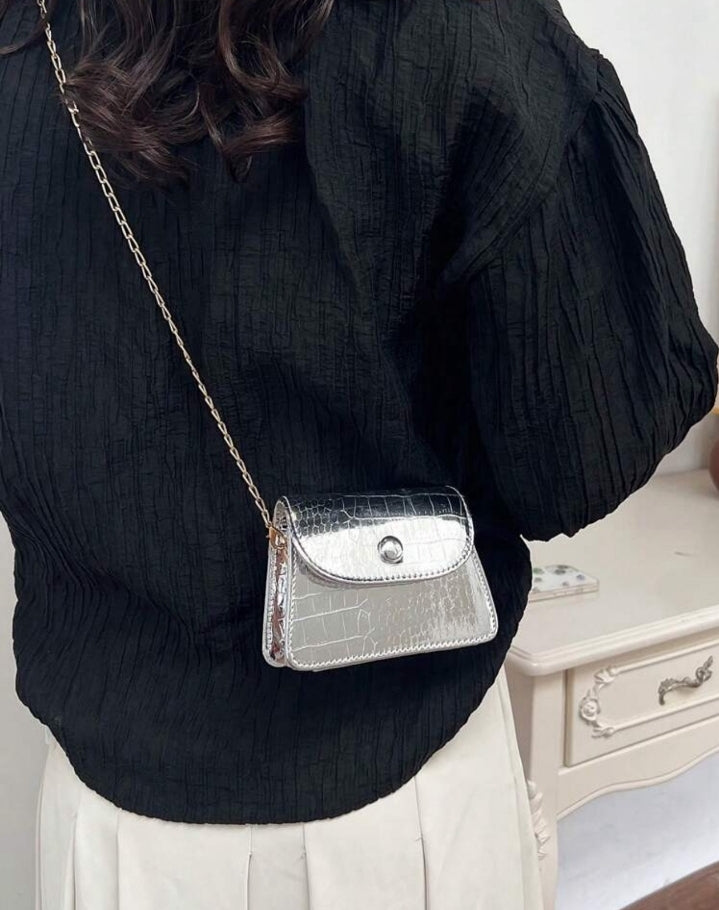 Mini bolso silver