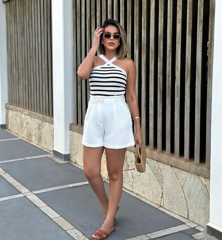 Short sastre blanco