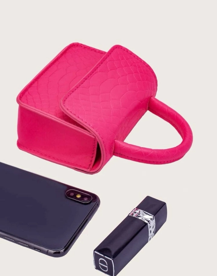 Bolso cartera rosado mini