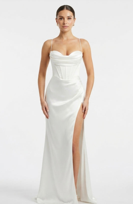 Vestido Gardy con corset / blanco