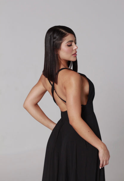 Vestido Ani / Dos aberturas, escote cruzado