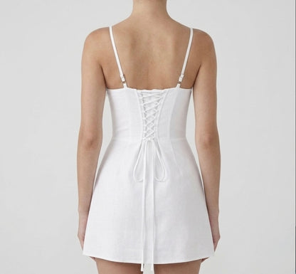 Vestido Olivia blanco tipo corset