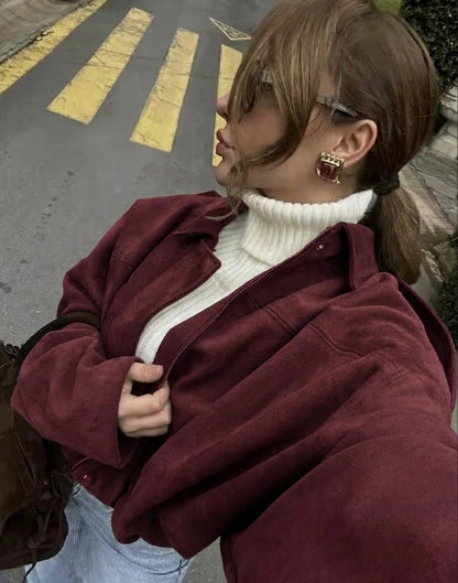 Bomber jacket vinotinto