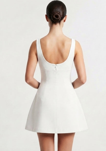 Vestido Fleur corte A blanco