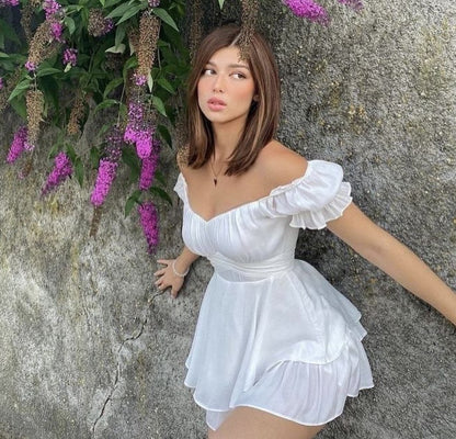 Vestido cuello bandeja