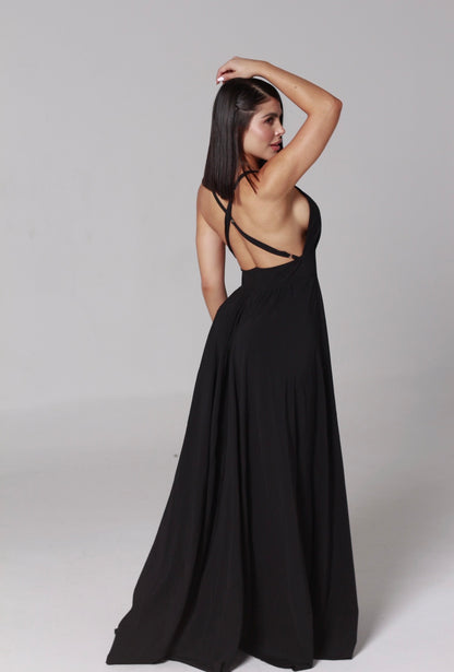 Vestido Ani / Dos aberturas, escote cruzado