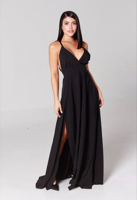 Vestido Ani / Dos aberturas, escote cruzado
