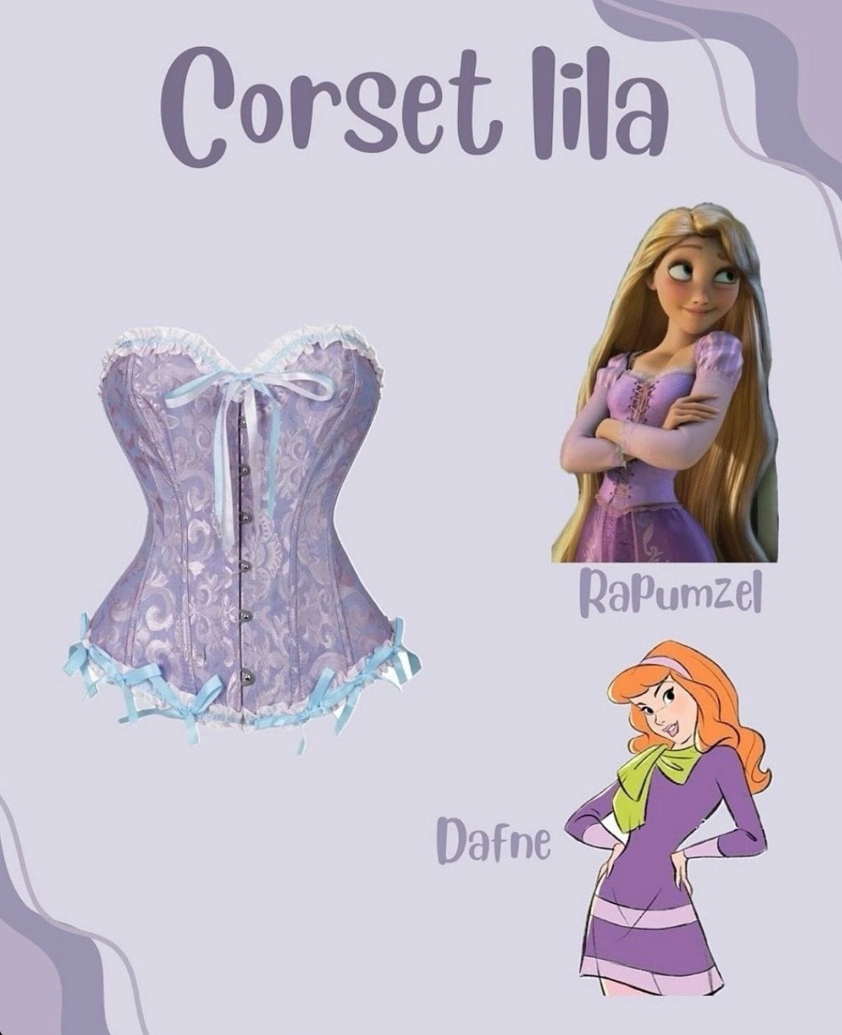 Corset lila para disfraz rapunzel