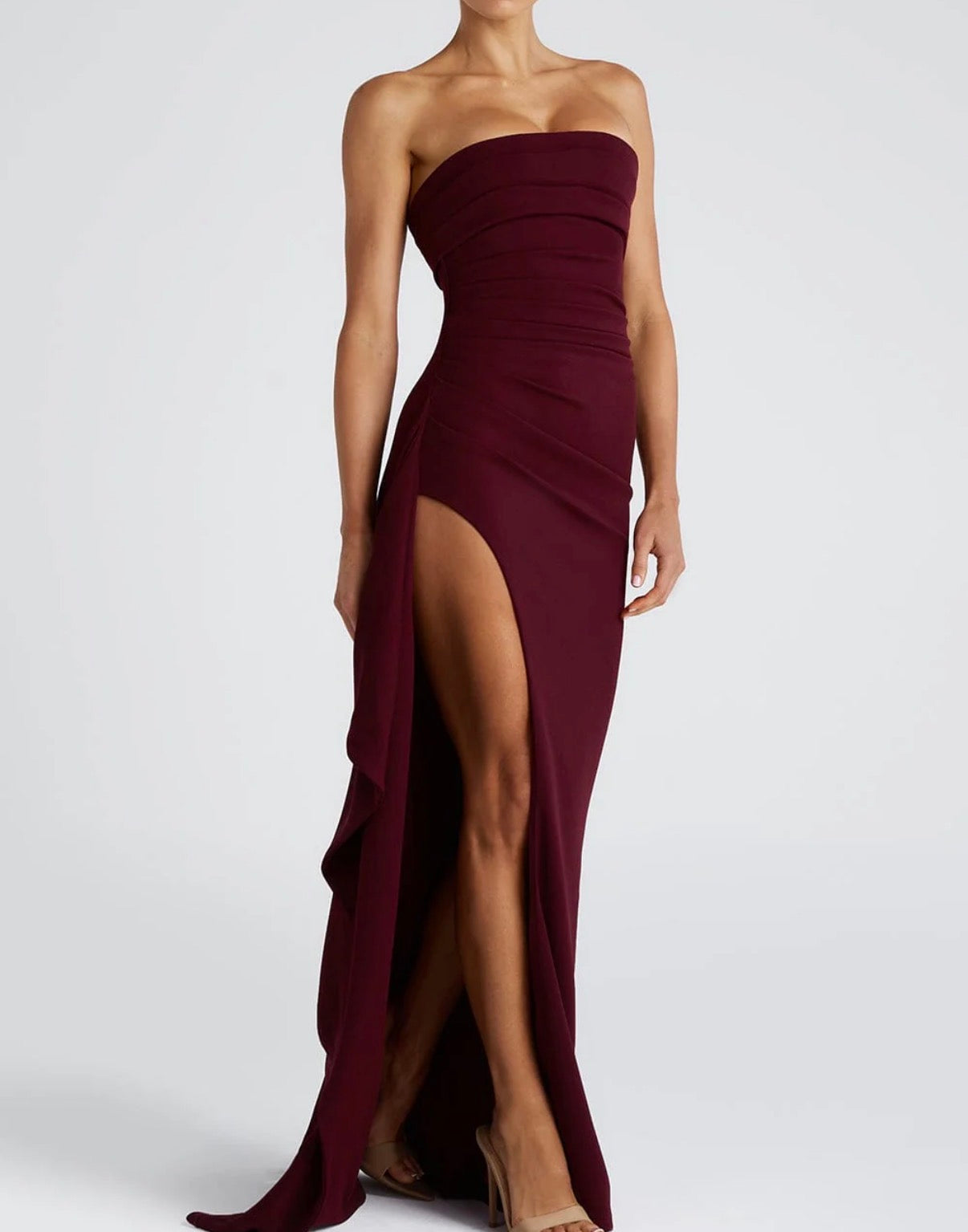 Vestido daly Estraple, vinotinto