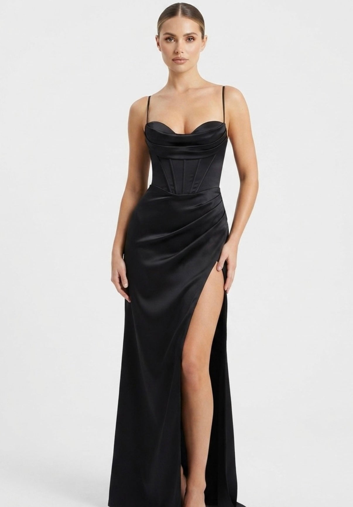 Vestido gardy con corset / negro