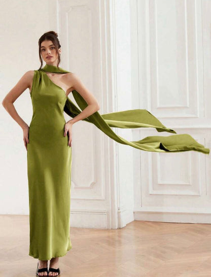 Vestido Amara, verde oliva