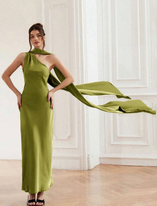 Vestido Amara, verde oliva