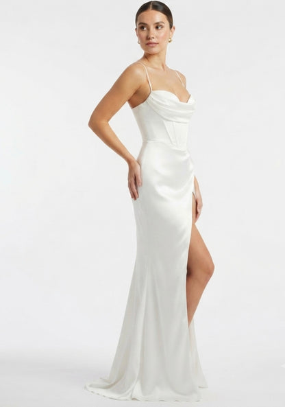Vestido Gardy con corset / blanco