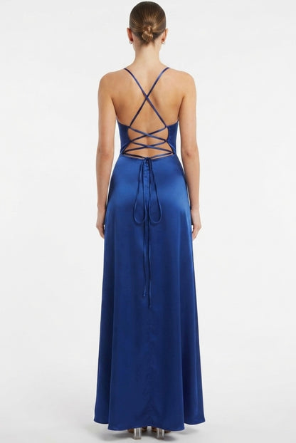 Vestido Ari azul rey