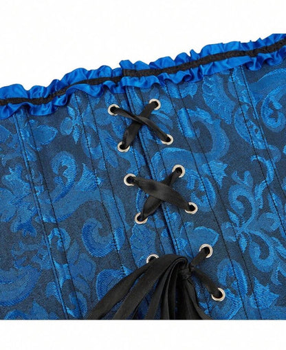 Corset azul rey para el disfraz Blanca Nieves