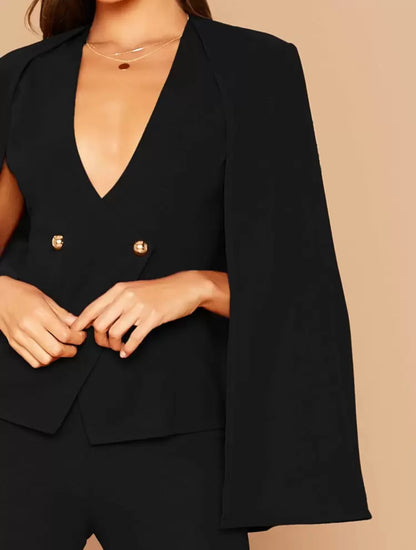 Conjunto blazer capa con pantalón