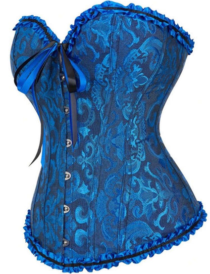 Corset azul rey para el disfraz Blanca Nieves