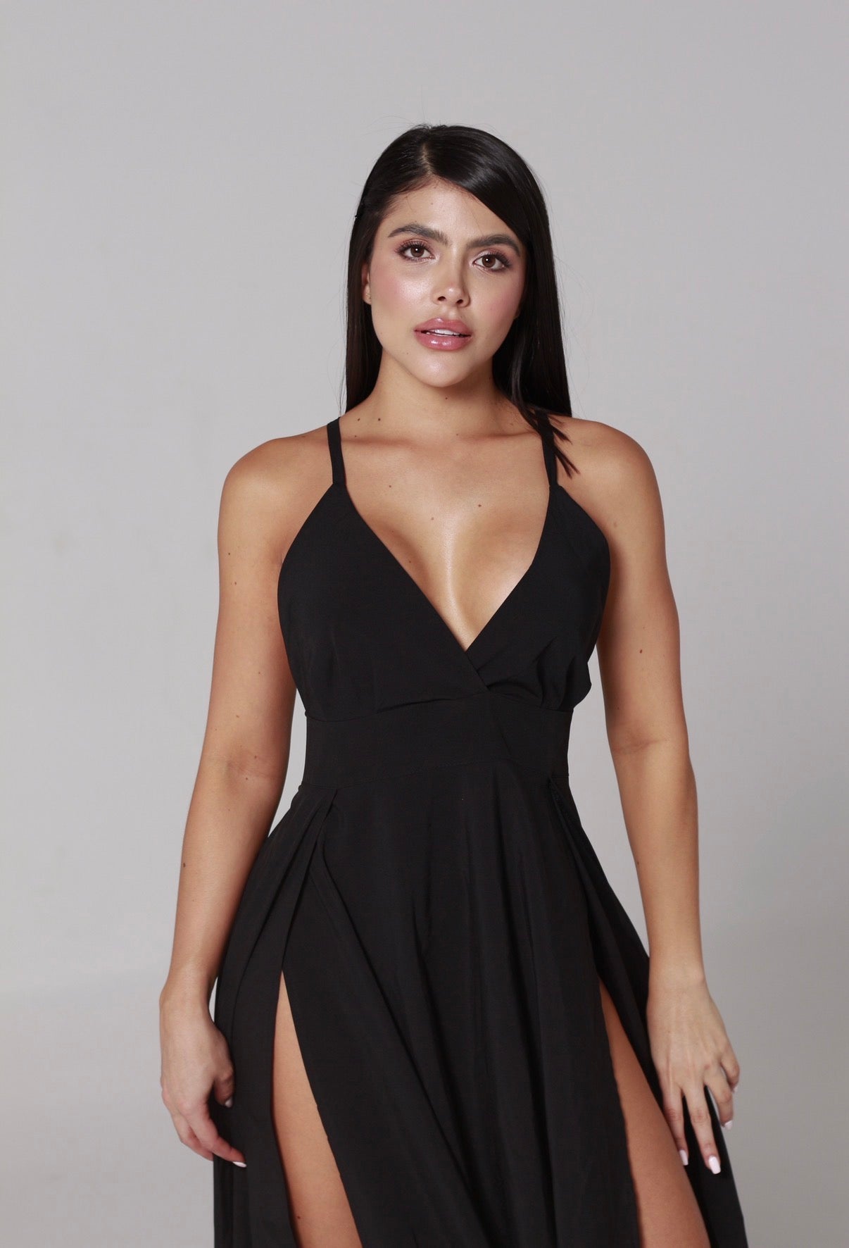 Vestido Ani / Dos aberturas, escote cruzado