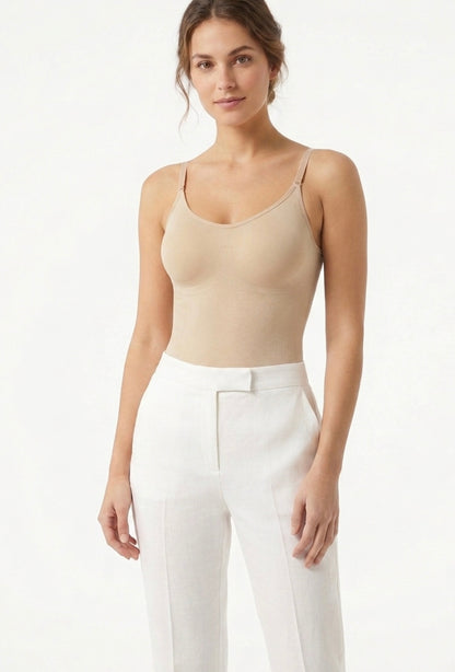 Body coral / control abdomen beige