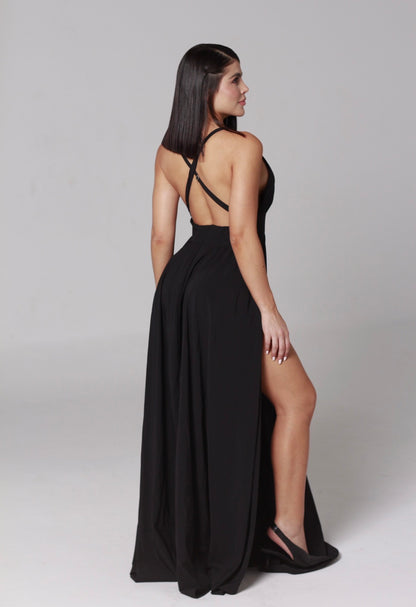 Vestido Ani / Dos aberturas, escote cruzado