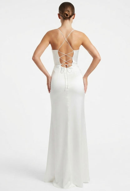 Vestido Gardy con corset / blanco