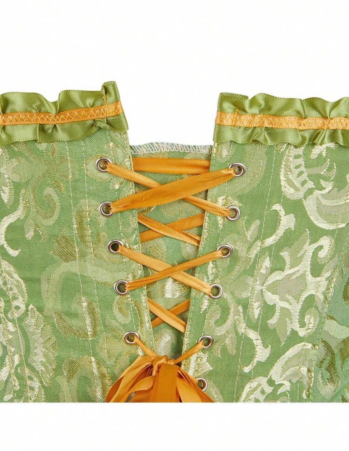 Corset verde para disfraz de la princesa y el sapo