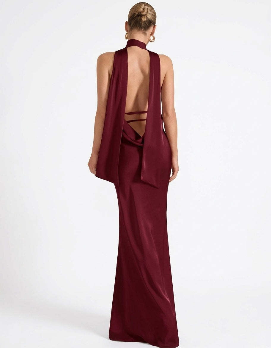 Vestido burgundy luxe
