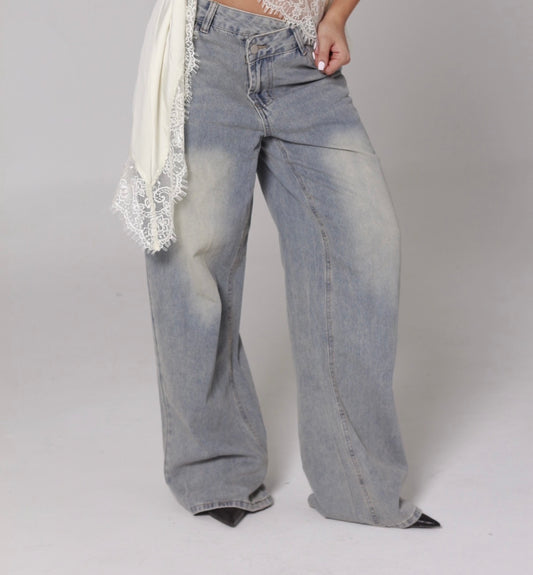 Jean pretina asimétrica